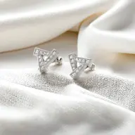 Triad - Lab Diamond Stud Earrings thumbnail 1