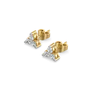 Trinity Glow - Lab Diamond Stud Earrings thumbnail 1