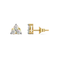 Trinity Glow - Lab Diamond Stud Earrings thumbnail 3