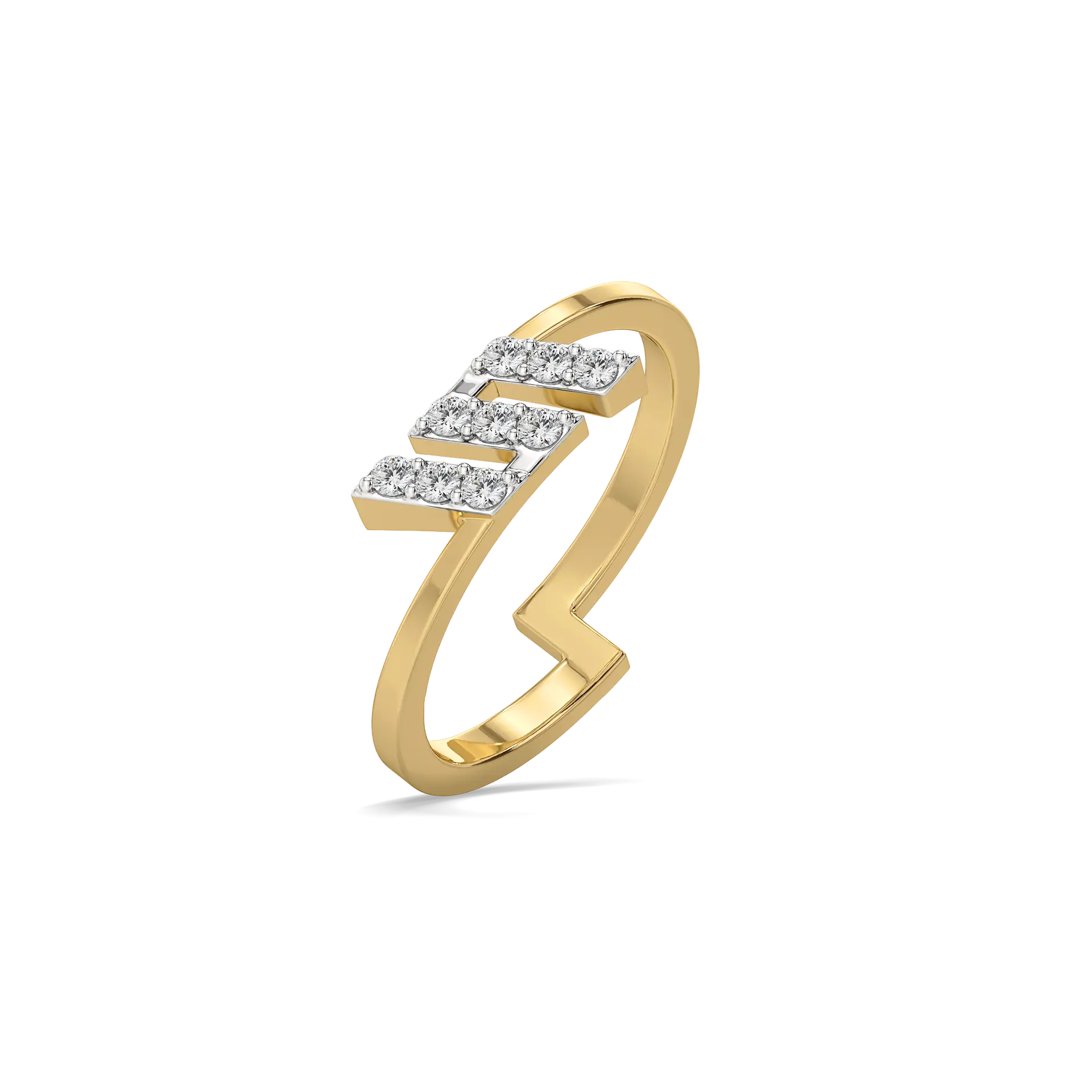 Triple Trace - Pure Gold Lab Diamond Ring — image 1