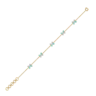 Turquoise Butterfly - Lab Diamond Station Bracelet thumbnail 5