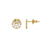 Twilight Dew - Pure Gold Lab Diamond Stud Earrings thumbnail 4