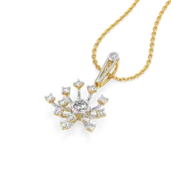 Twilight Flicker - Pure Gold Lab Diamond Pendant thumbnail 4