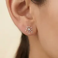 Twilight Flicker - Pure Gold Lab Diamond Stud Earrings thumbnail 2