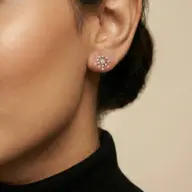 Twilight Flicker - Pure Gold Lab Diamond Stud Earrings thumbnail 3