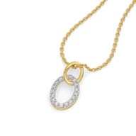 Twin Arc - Lab Diamond Pendant thumbnail 1