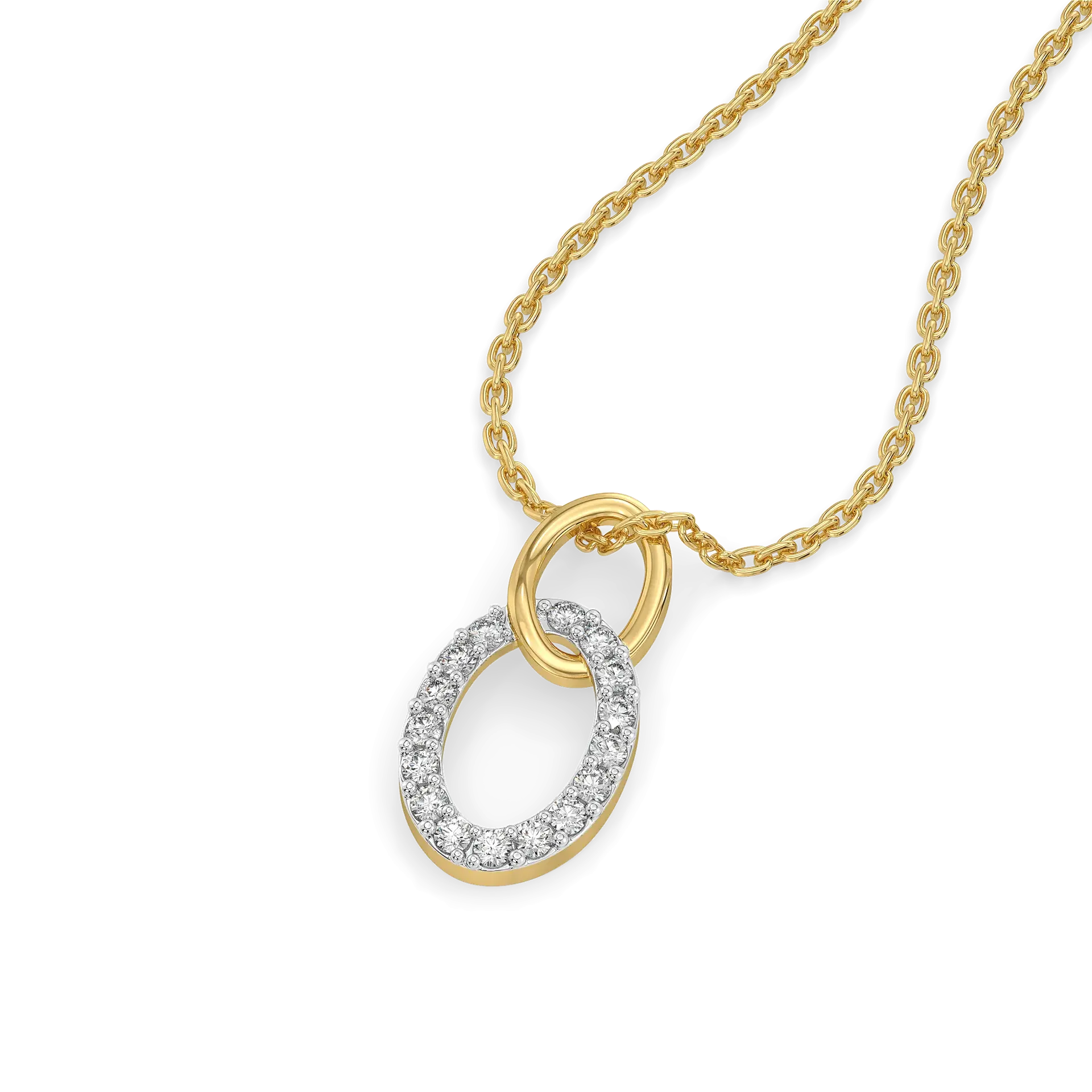 Twin Arc - Lab Diamond Pendant