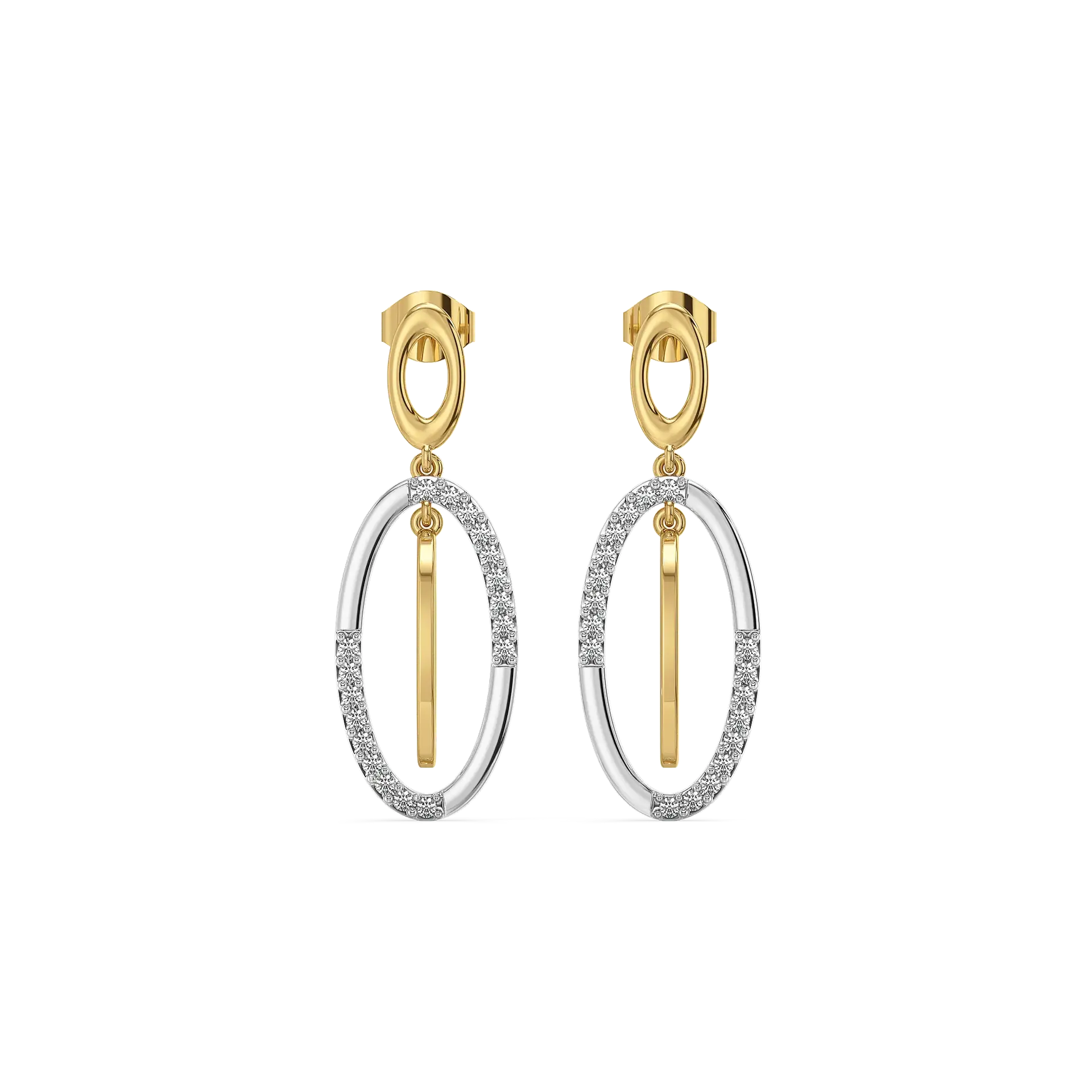 Twined Radiance - Lab Diamond Drop Earrings