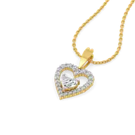 Twinkle Heart - Pure Gold Lab Diamond Pendant thumbnail 2