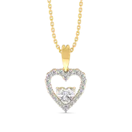 Twinkle Heart - Pure Gold Lab Diamond Pendant thumbnail 3
