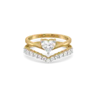 Twinkle Heart - Pure Gold Lab Diamond Stack Ring thumbnail 2