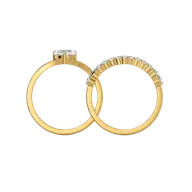 Twinkle Heart - Pure Gold Lab Diamond Stack Ring thumbnail 3