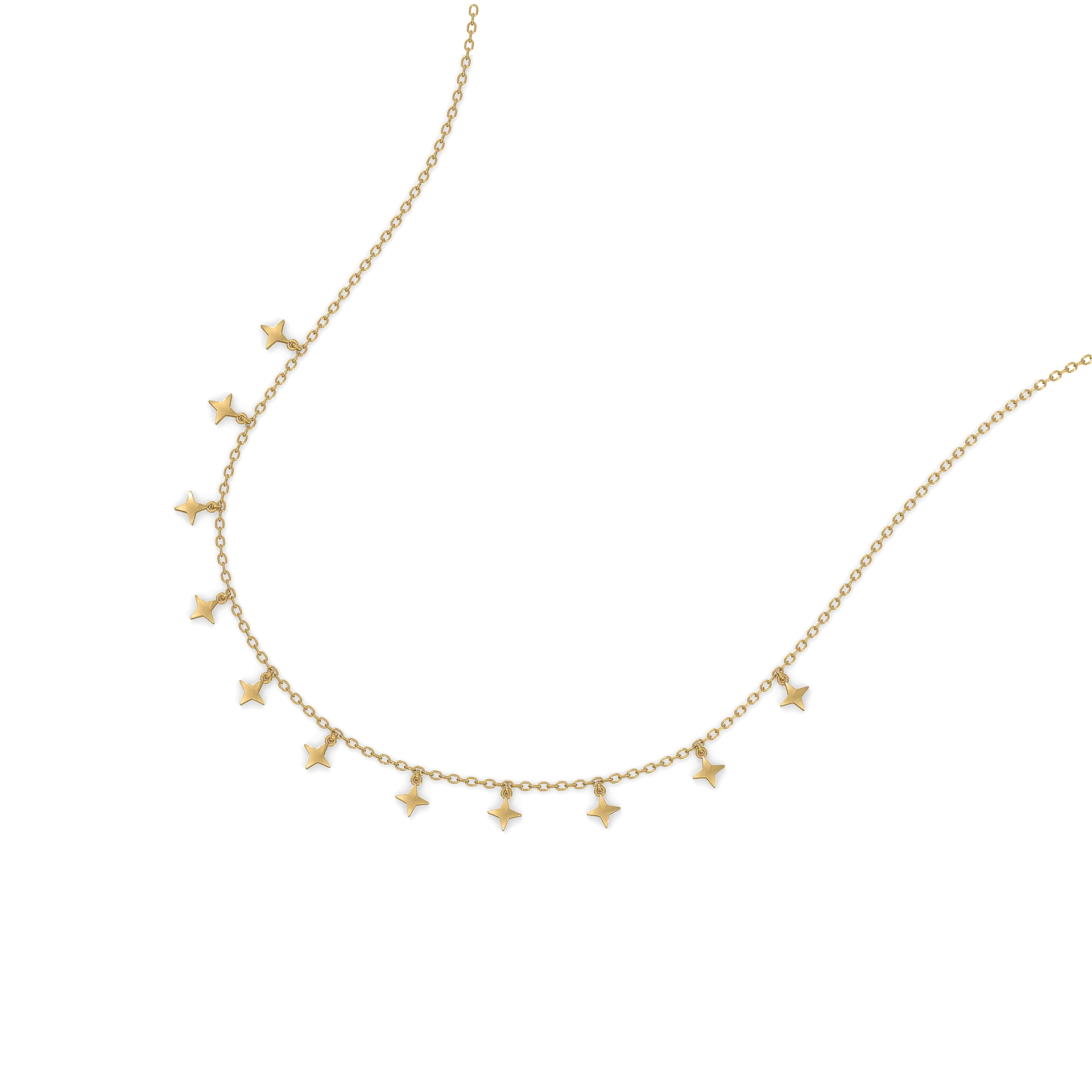Twinkling Star - 18kt Gold Vermeil Charm Necklace