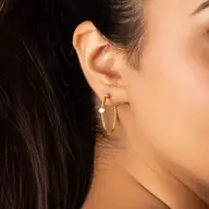 Twist of Fate - Lab Diamond Solitaire Hoop Earrings thumbnail 1