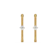 Twist of Fate - Lab Diamond Solitaire Hoop Earrings thumbnail 3