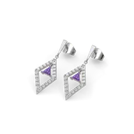 Ultra Violet Glow - Lab Diamond Drop Earrings thumbnail 2
