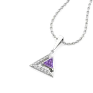 Ultra Violet Glow - Lab Diamond Pendant thumbnail 1