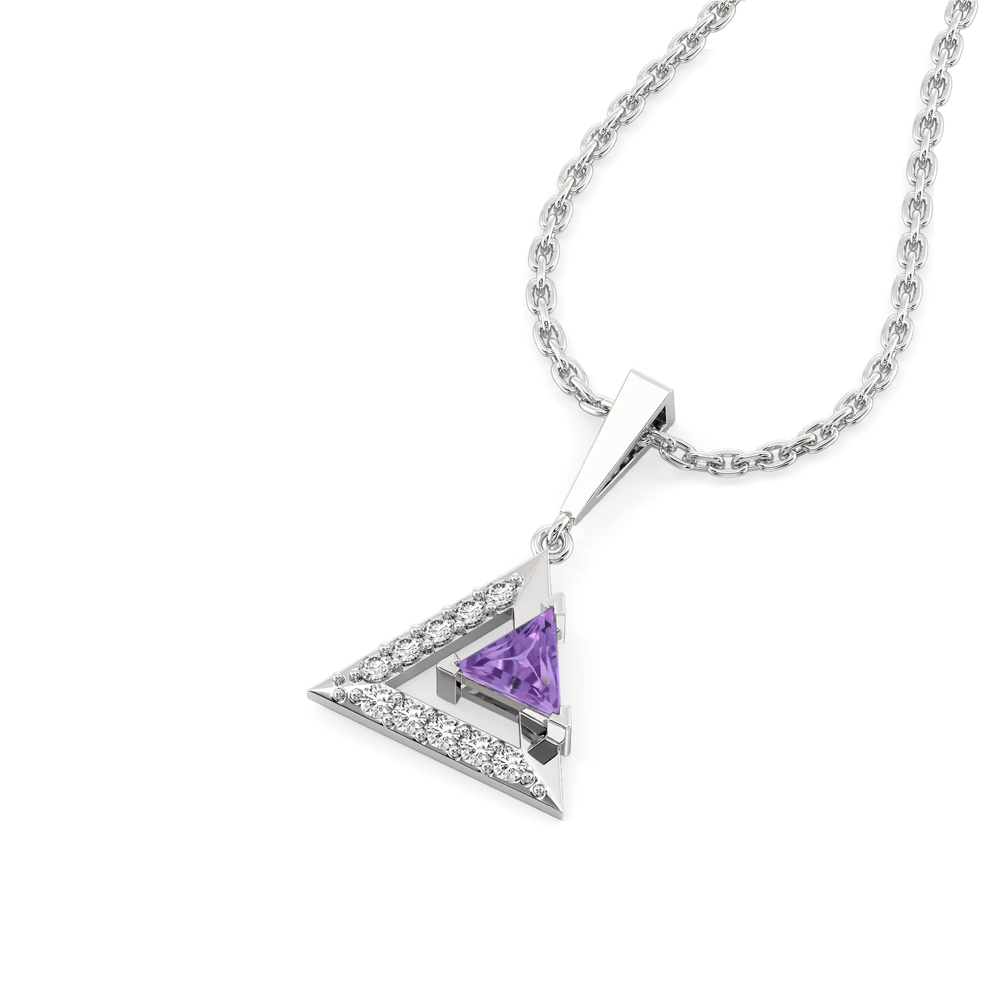 Ultra Violet Glow - Lab Diamond Pendant — image 1
