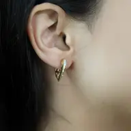 Unbreakable Bond - Lab Diamond Hoop Earrings thumbnail 4