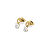 Unity Link - Pure Gold Lab Diamond Drop Earrings thumbnail 1