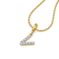 V-ery Cute - Lab Diamond Alphabet Pendant thumbnail 2