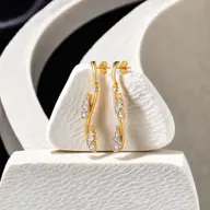 Whimsical Wing - Lab Diamond Drop Earrings thumbnail 2