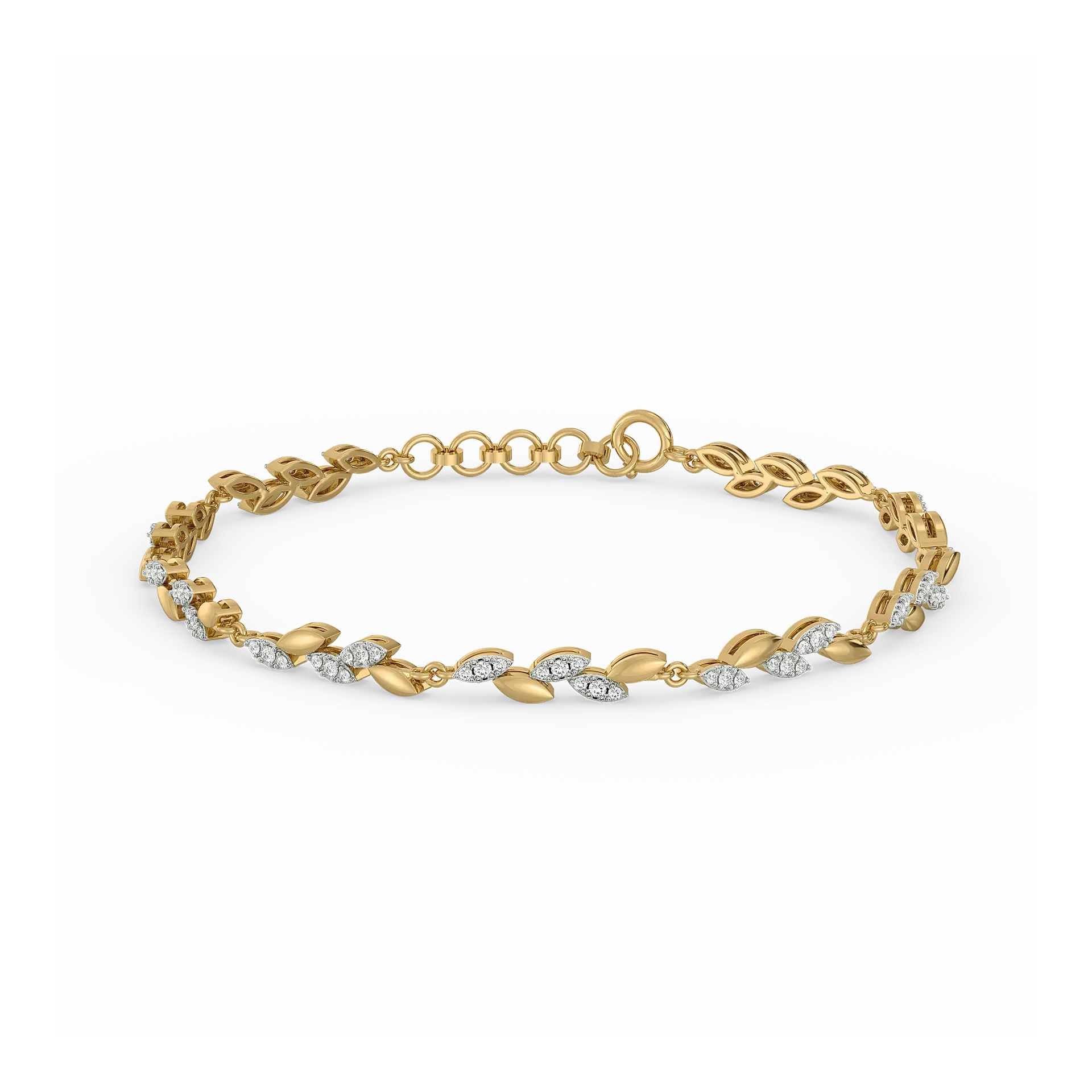 Whispering Leaf - Lab Diamond Tennis Bracelet