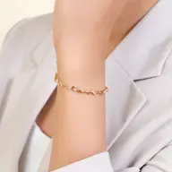 Whispering Leaf - Lab Diamond Tennis Bracelet thumbnail 2