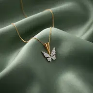 Winged Whimsy - Lab Diamond Pendant Necklace thumbnail 1