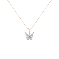 Winged Whimsy - Lab Diamond Pendant Necklace thumbnail 2