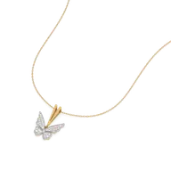 Winged Whimsy - Lab Diamond Pendant Necklace thumbnail 4