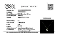 Winged Whimsy - Lab Diamond Pendant Necklace thumbnail 7