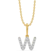 Wink of W-itty - Lab Diamond Alphabet Pendant thumbnail 1