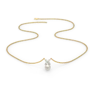 Winter Pearls - Lab Diamond Necklace thumbnail 4