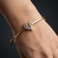 Wrapped in Love - Lab Diamond Drop Bangle thumbnail 1