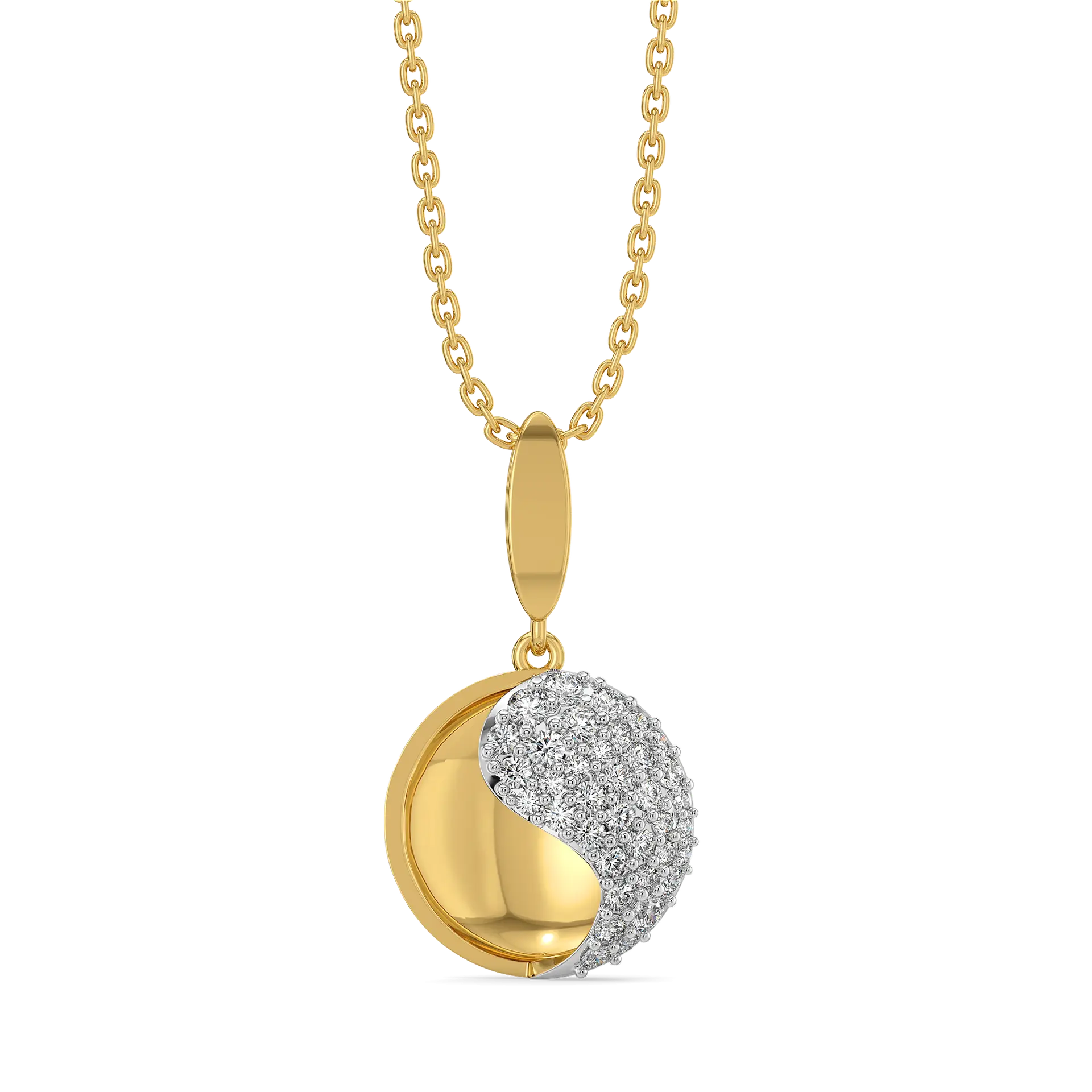 Yin Yang - Lab Diamond Pendant — image 1