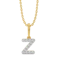 Zig-Zag Z - Lab Diamond Alphabet Pendant thumbnail 1